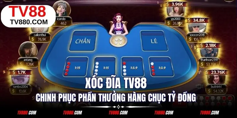 Xóc Đĩa TV88 - Chinh Phục Phần Thưởng Hàng Chục Tỷ Đồng