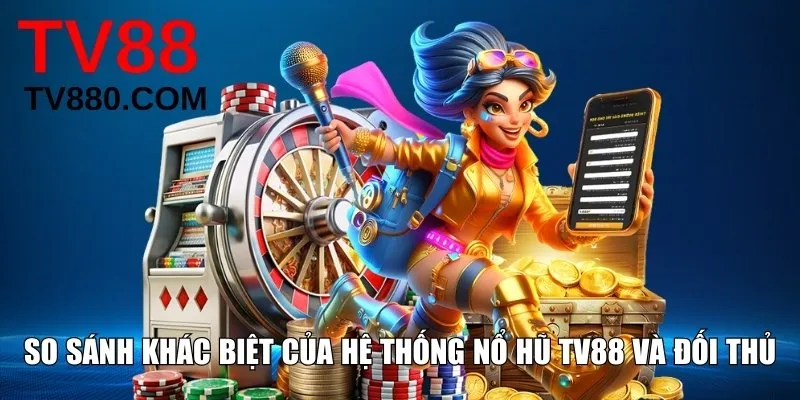 So sánh khác biệt của hệ thống nổ hũ TV88 và đối thủ