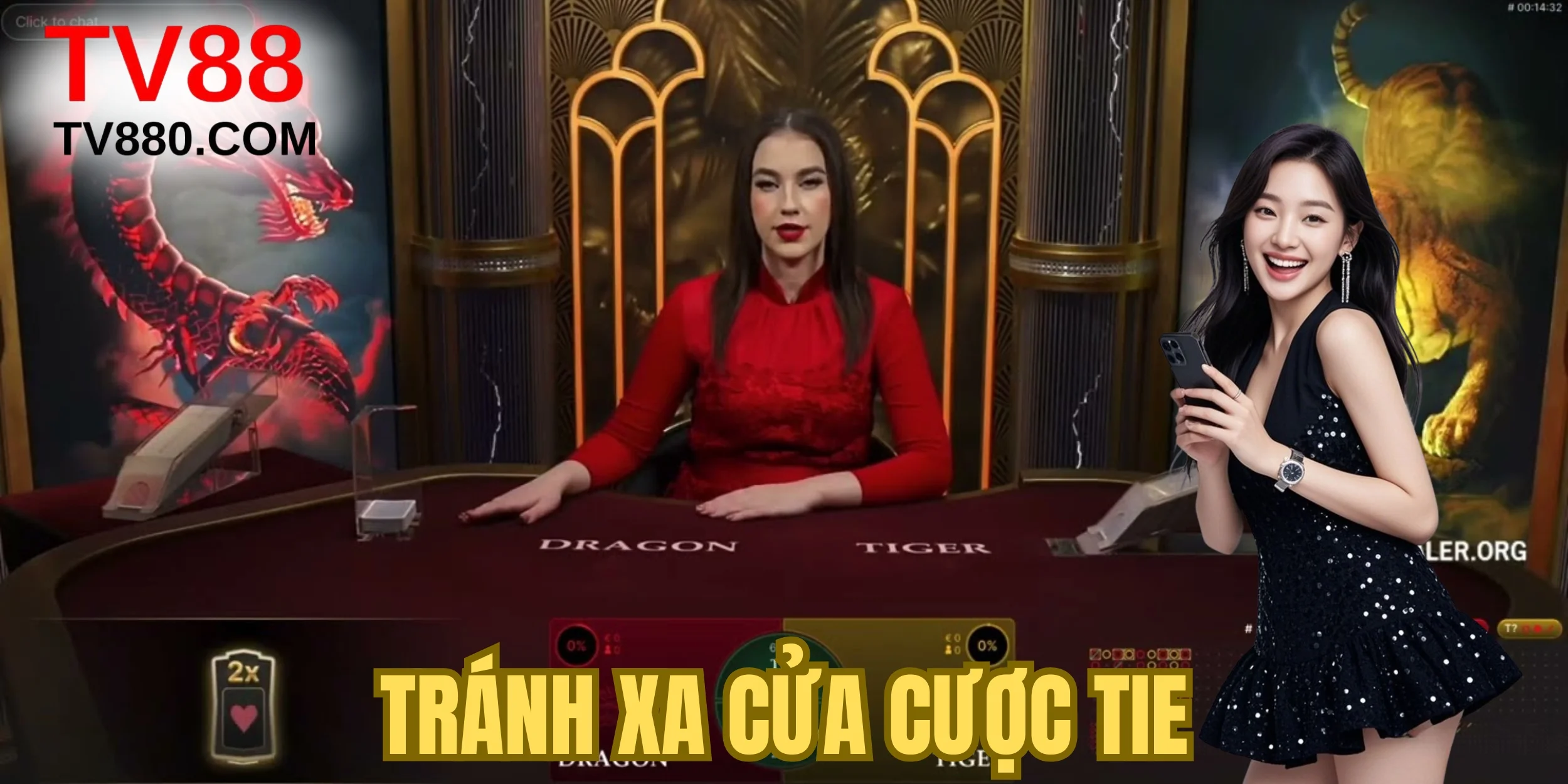 Tránh xa cửa cược rồng hổ tv88